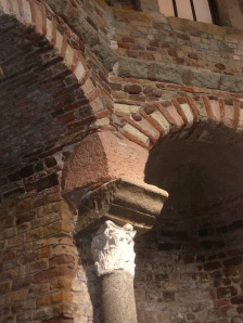 The baptistery stonework is nearly all original.